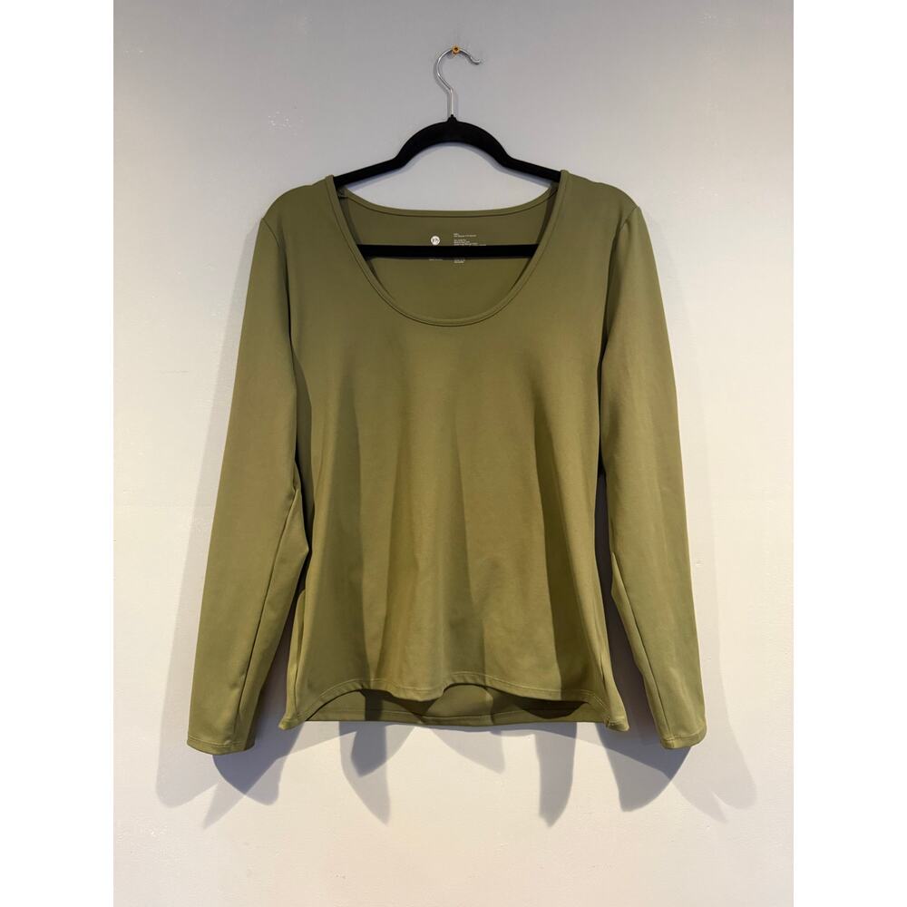 Joy Clean Boss Long Sleeve Top Olive Green Size L